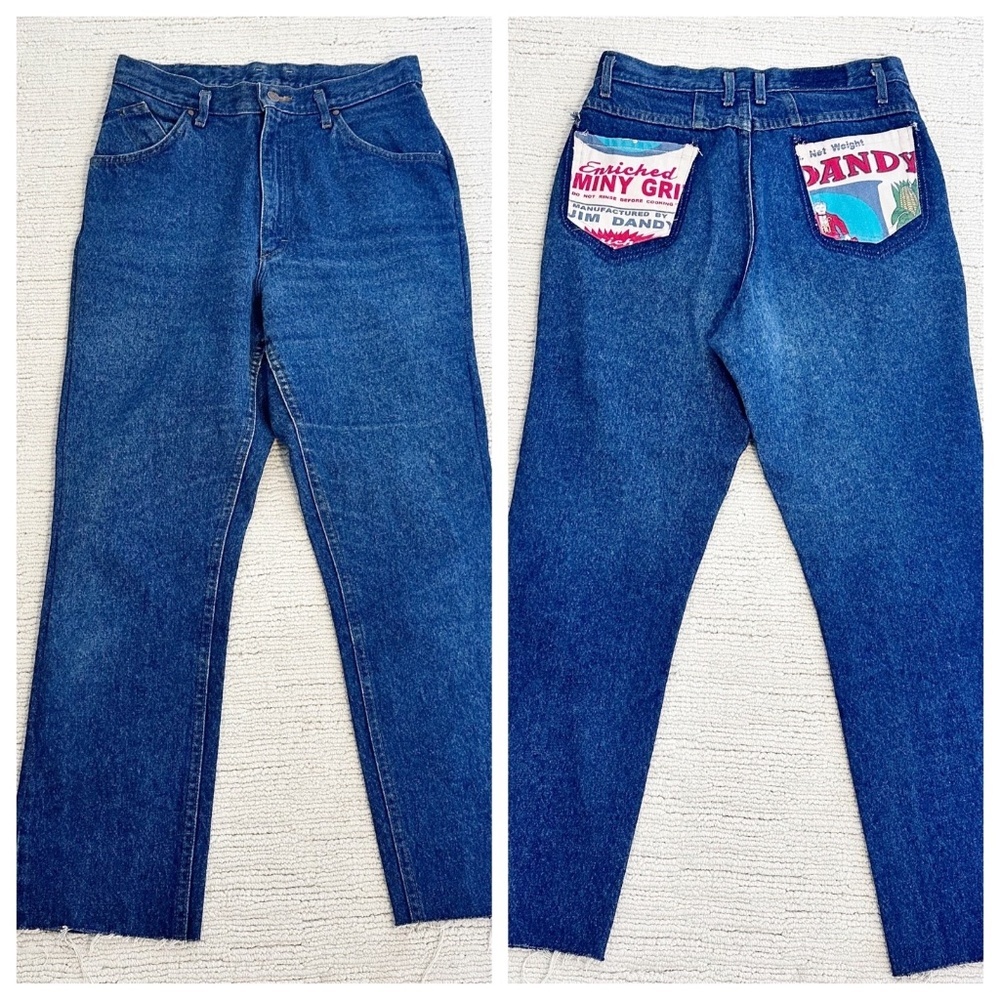 LEE RIDER Vintage Women’s 13 Long Blue Jeans 1970’s Jim Dandy Hominy Grits Grain